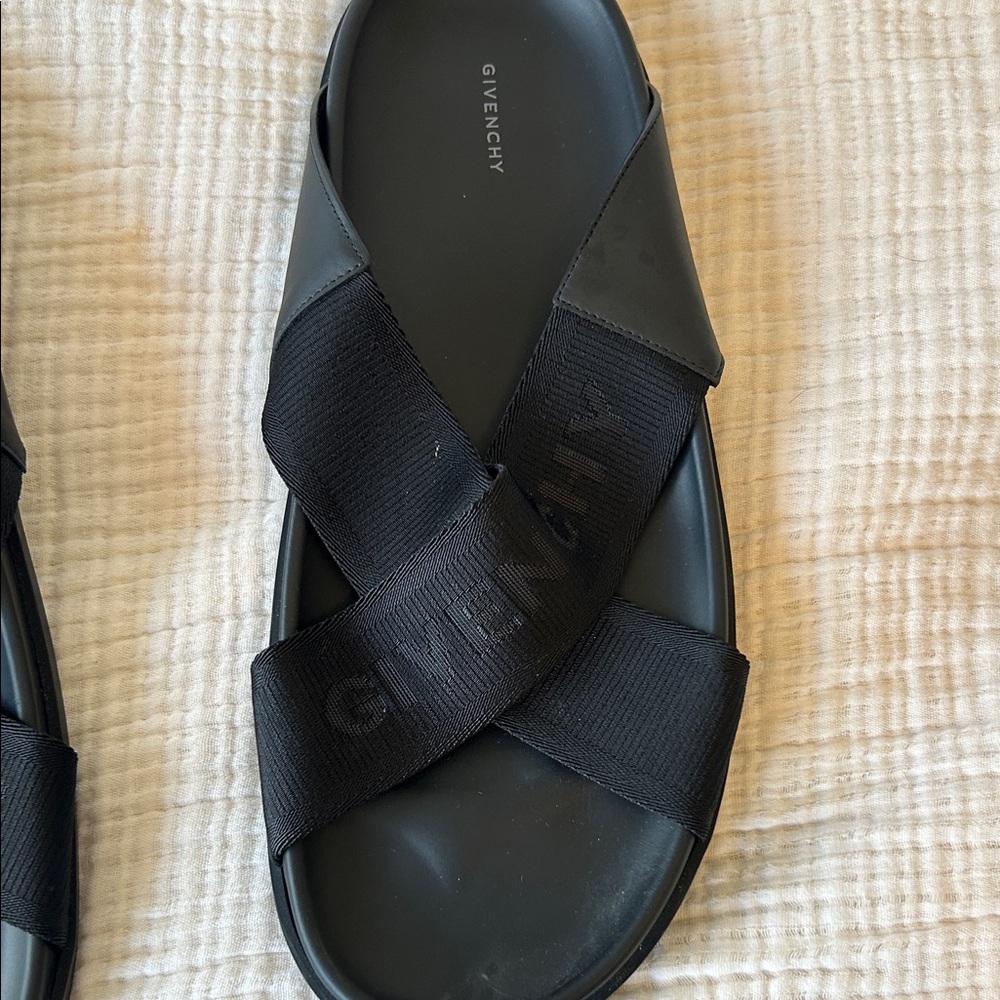 Givenchy Black Criss-Cross Slides - Picture 3 of 4